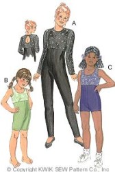 2853 GIRL STRETCH EMPIRE UNITARD LENGTHS SLV OR NOT PATTERN 8-14
